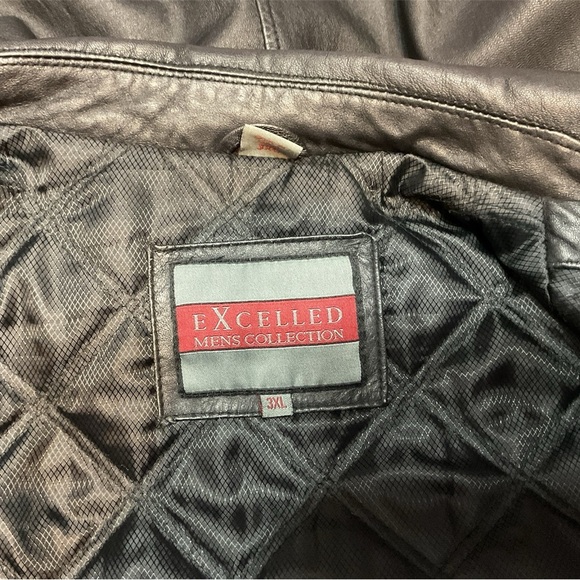 EXCELLED MENS COLLECTION SIZE 3XL LEATHER JACKET VERY GENTLY WORN - Picture 3 of 5